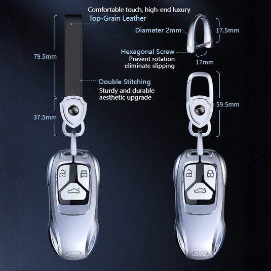 Audi Zinc Alloy Silicone Car Key Fob Case Cover For A3 For A4, A5, Q3, Q7, Audi TT - i-Station Mobile Phone & Electronic Device Repair and Accessories