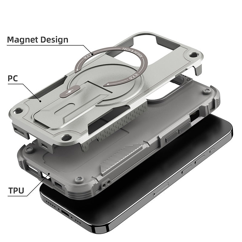 Load image into Gallery viewer, [Magsafe Compatible][Built-in Stand] Apple iPhone 16/Pro/Pro Max military-grade shockproof Heavy Duty Series Case
