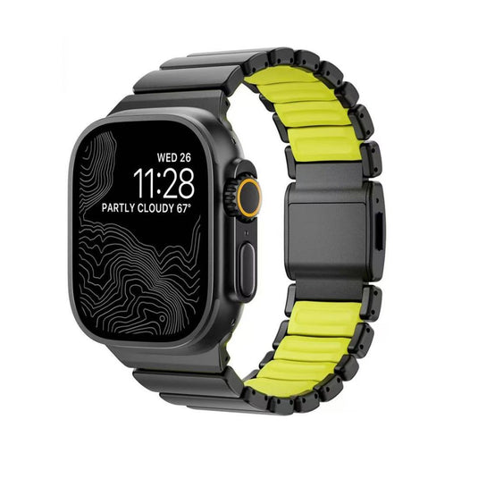 [44mm] Apple Watch Series 6/5/4/SE Dual-Layer Design with Titanium and Silicone Watch Band - i-Station Mobile Phone & Electronic Device Repair and Accessories