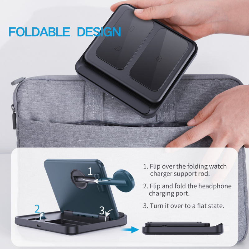 Load image into Gallery viewer, 3-in-1 Wireless Charger for Samsung Galaxy Z Fold, Z Flip &amp;iPhone Series - i-Station Mobile Phone &amp; Electronic Device Repair and Accessories
