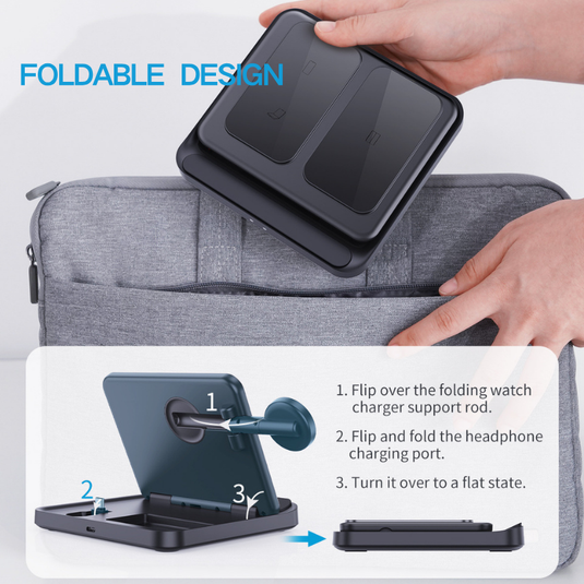 3-in-1 Wireless Charger for Samsung Galaxy Z Fold, Z Flip &iPhone Series - i-Station Mobile Phone & Electronic Device Repair and Accessories