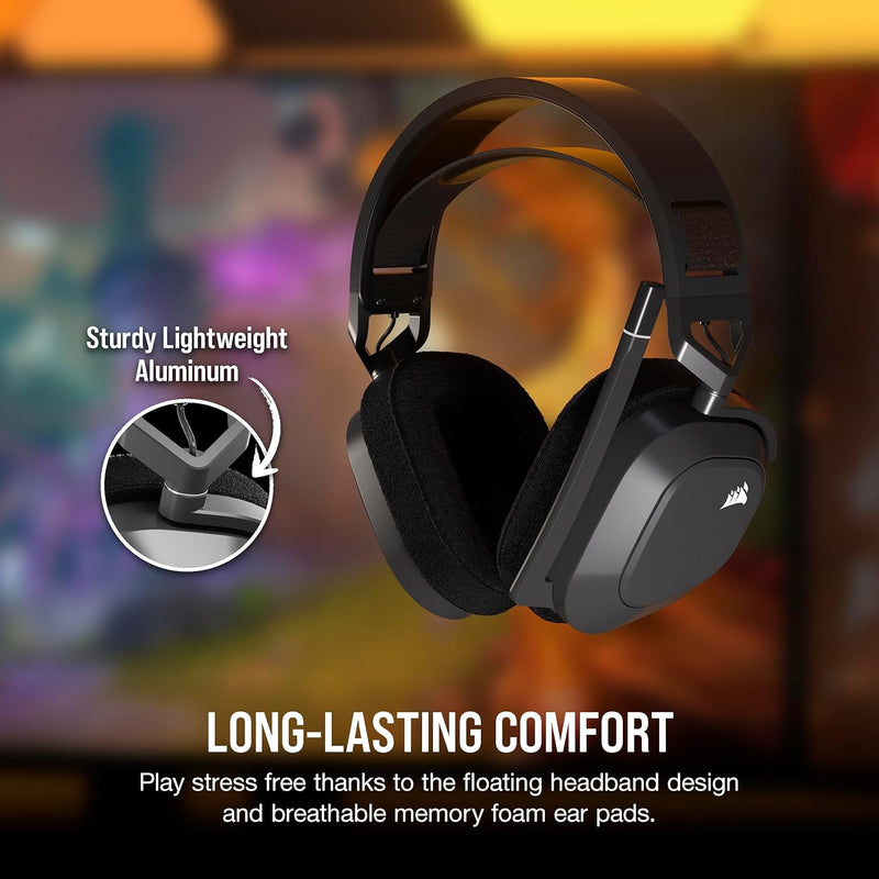 Load image into Gallery viewer, Corsair HS80 MAX Wireless Multiplatform Gaming Headset With Bluetooth - Dolby Atmos - Omnidirectional Microphone - iCUE Compatible - PC, Mac, PS5, PS4, Switch, Mobile
