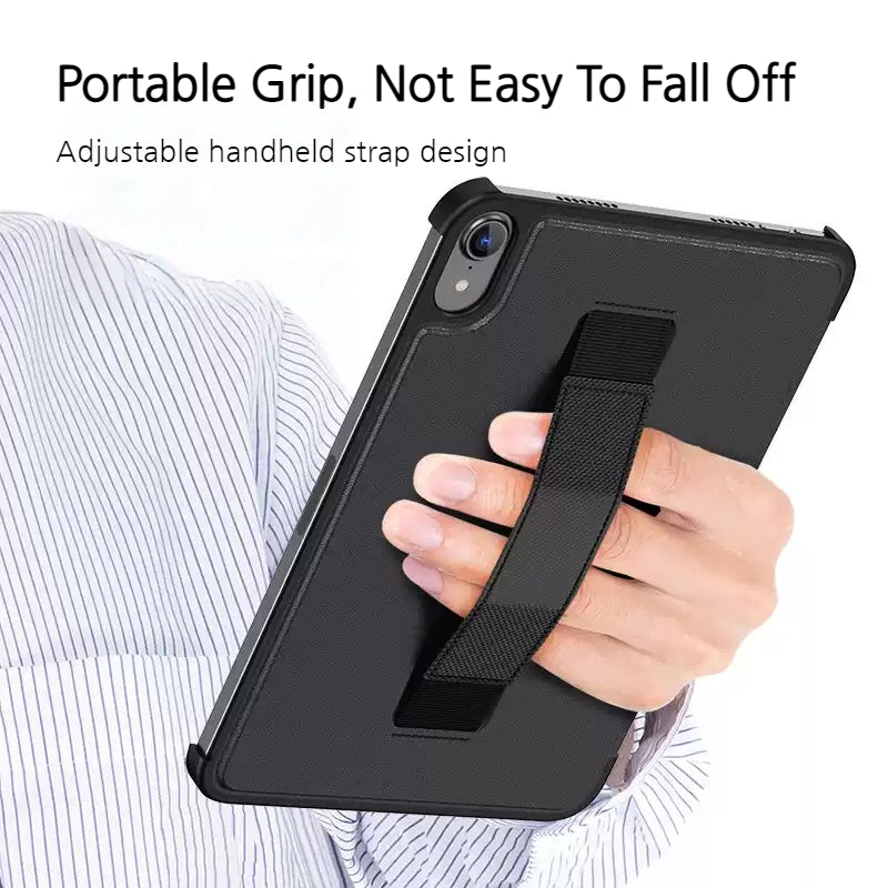 Load image into Gallery viewer, [With Wrist Strap] Apple iPad Mini 6/7 8.3'' 6/7th Gen (2021/2024) Handheld Full Coverage Shockproof Leather Case - i-Station Mobile Phone &amp; Electronic Device Repair and Accessories
