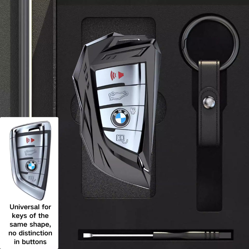 Load image into Gallery viewer, BMW Mecha Style Zinc Alloy Key Case For 1, 3, 5, 7 Series,X1, X3, X5, X6, X7
