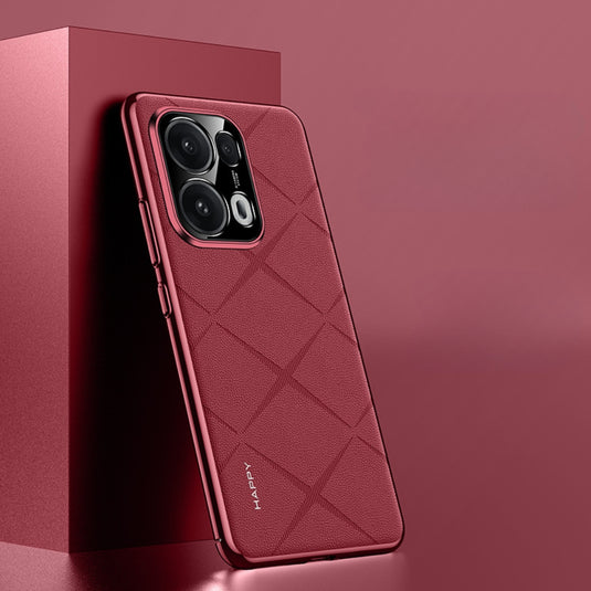 OPPO Reno13 / Pro - Plain Leather PC Phone Case