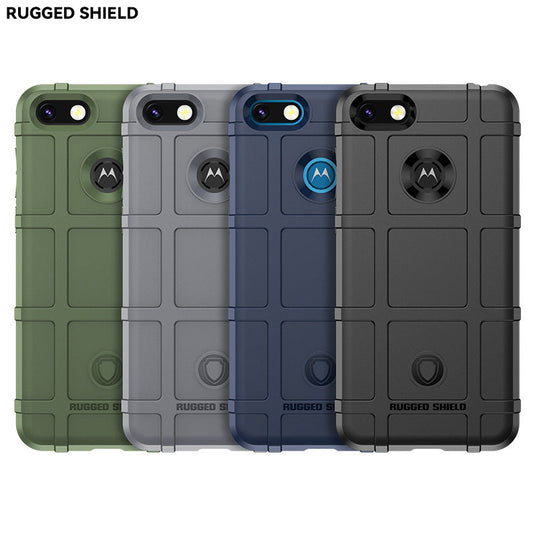 Motorola  Moto E6/E6 Play - Shield Shockproof Rugged Heavy Duty Case With 2PC 9H Glass Screen Protector