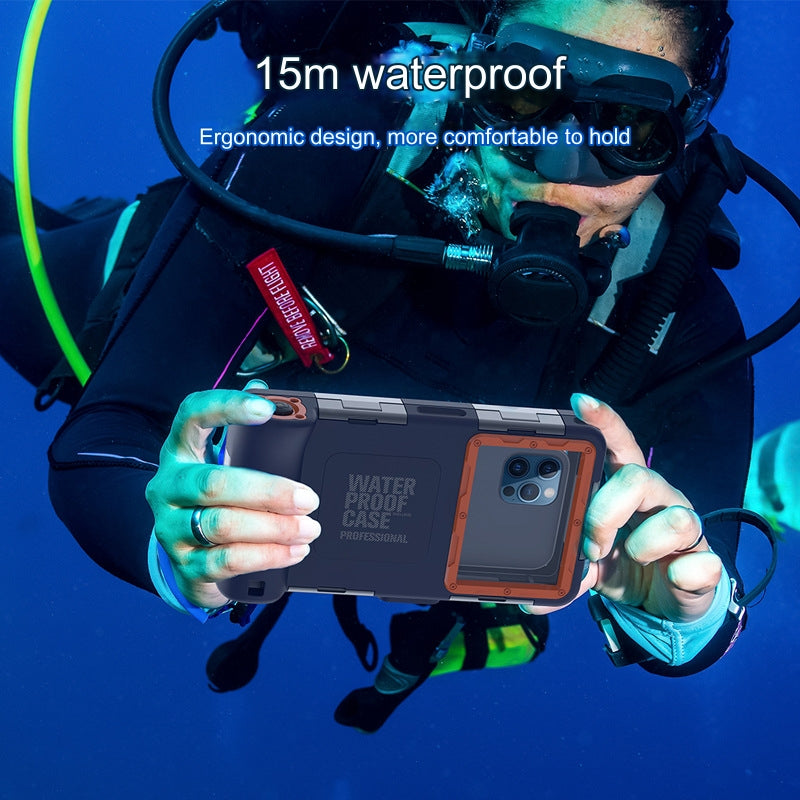 Load image into Gallery viewer, [Diving Waterproof] Apple iPhone 14 / 14 Plus / 14 Pro / 14 Pro Max - Redpepper Underwater Protective Lanyard Phone Case
