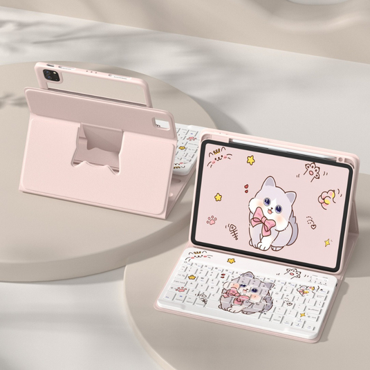[With Backlit] Apple iPad Pro 11-inch M4/M5 (2024/2025) - Cartoon Rotation Magnetic Adsorption Keyboard Case - i-Station Mobile Phone & Electronic Device Repair and Accessories