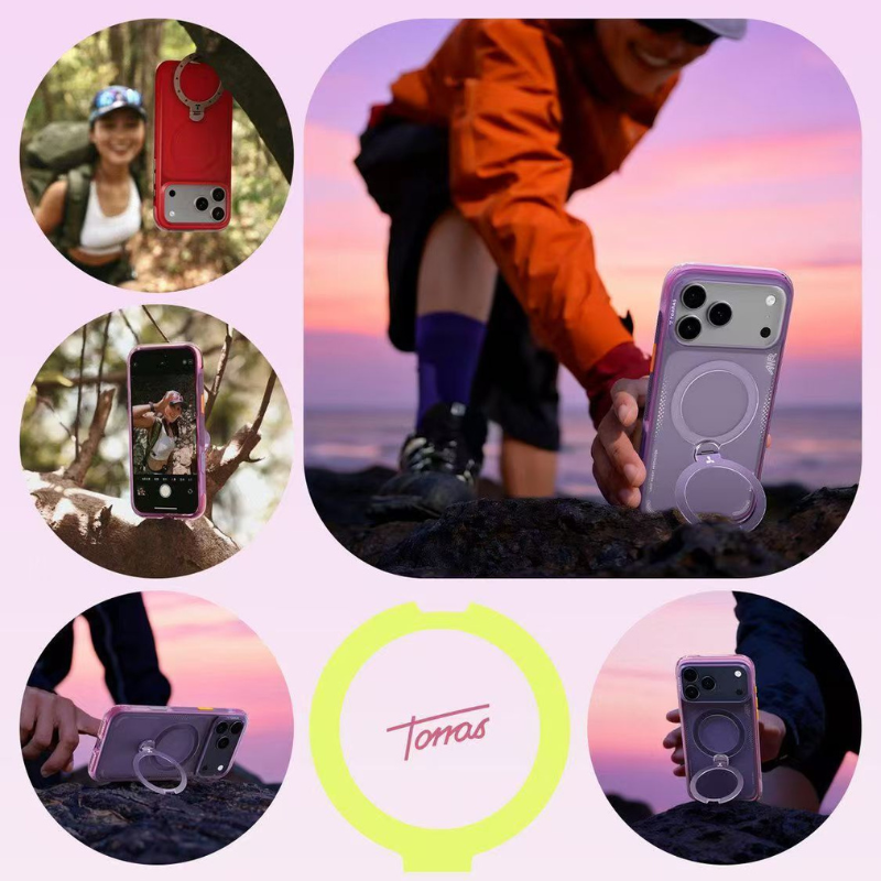 Load image into Gallery viewer, [Magsafe Compatible][Built-in Stand] Apple iPhone 17 Pro/Pro Max - TORRAS Acrylic Airbag Full-Body Shockproof Case
