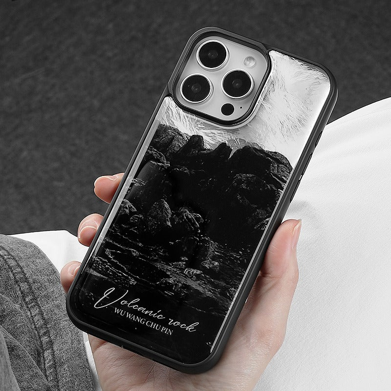 Load image into Gallery viewer, Apple iPhone 16/Pro/ Pro Max Volcanic magma design style with glossy finish Shockproof Fashion Series Case
