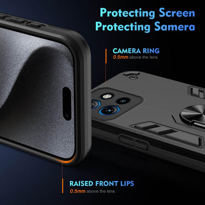 [Built-in Metal Ring Kickstand] Motorola Moto Edge 60 Fusion - Shockproof Heavy Duty Case - i-Station Mobile Phone & Electronic Device Repair and Accessories