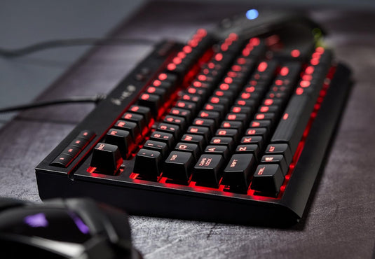 Corsair Compatible K63 Compact Gaming Tastatur, MX-Red, Rote LED - Schwarz