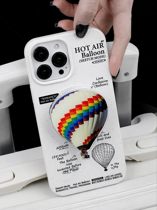 [Magsafe Compatible][With Stand] Apple iPhone 16 / Pro / Pro Max Hot air balloon design Shockproof Fashion Stand Series Case