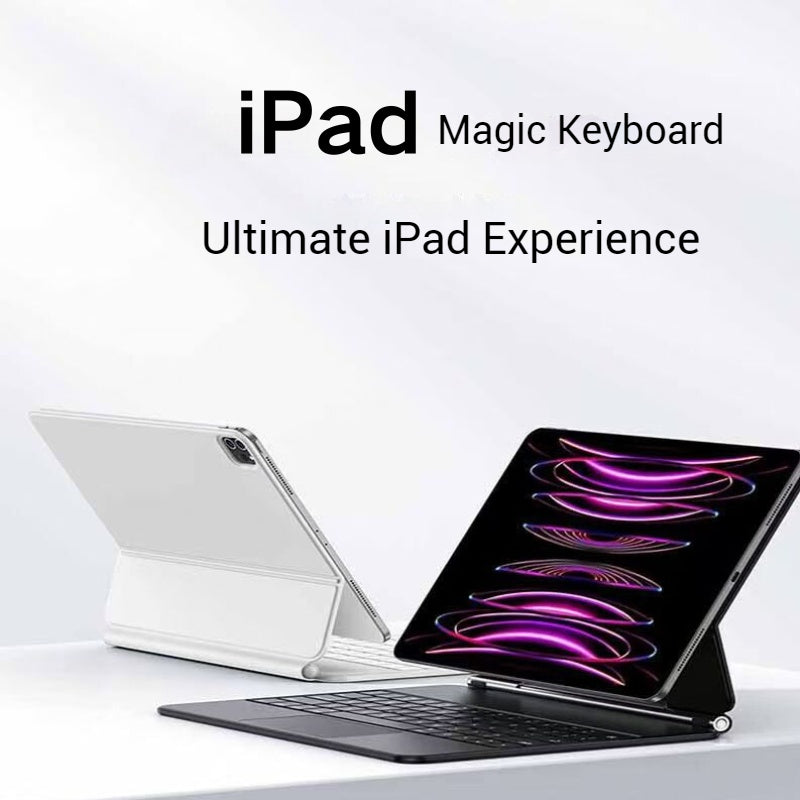 Load image into Gallery viewer, [With Touchpad][Magic Keybord] Apple iPad Air 13-inch M2/M3 (2024/2025) Smart Multi-Touch Trackpad Magnetic Wireless Keyboard Case With RGB Backlit
