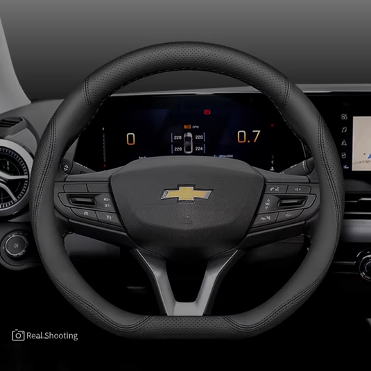 Chevrolet Premium Nappa Leather Breathable Ultra-Thin Non-Slip Steering Wheel Cover For Cruze, Equinox, Trax - i-Station Mobile Phone & Electronic Device Repair and Accessories
