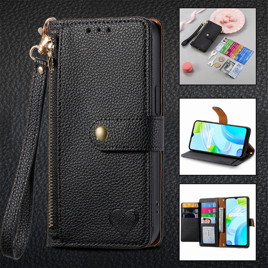 [With Card Slot] OPPO Reno11/Pro/F - PU leather Crossbody Wallet Style Shockproof Phone Case