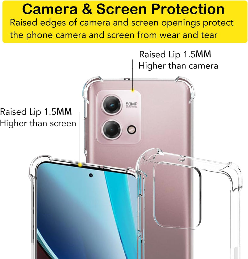 Load image into Gallery viewer, Motorola Moto G Stylus 2023 - AirPillow Cushion Transparent Soft Clear TPU Four Corners Protective Case With 2PC 9H Tempered Glass Screen Protector
