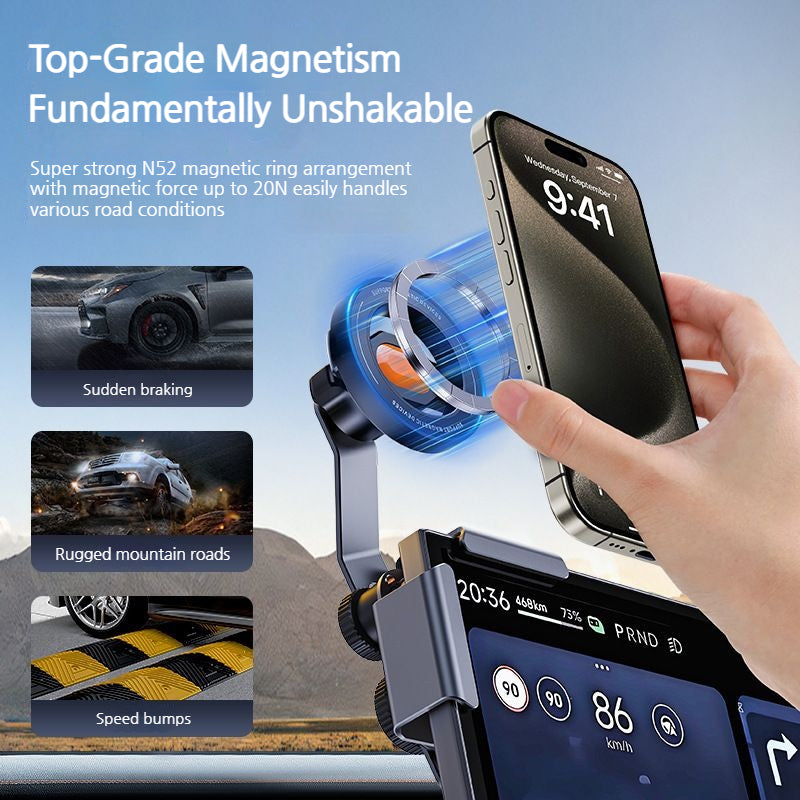 Load image into Gallery viewer, MagSafe Aluminum Alloy Car Magnetic Multi-Angle Adjustable Stand - i-Station Mobile Phone &amp; Electronic Device Repair and Accessories
