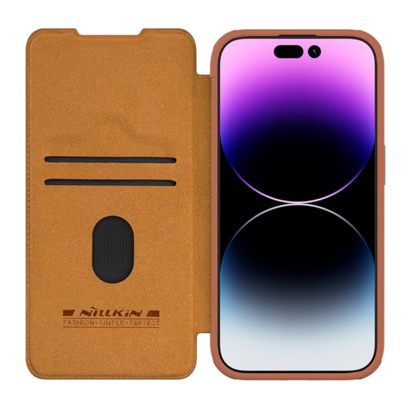 Load image into Gallery viewer, Apple iPhone 15 /Plus/Pro/Max - NILLKIN Qin Pro Series Flip Camera Cover Design Leather Phone Case
