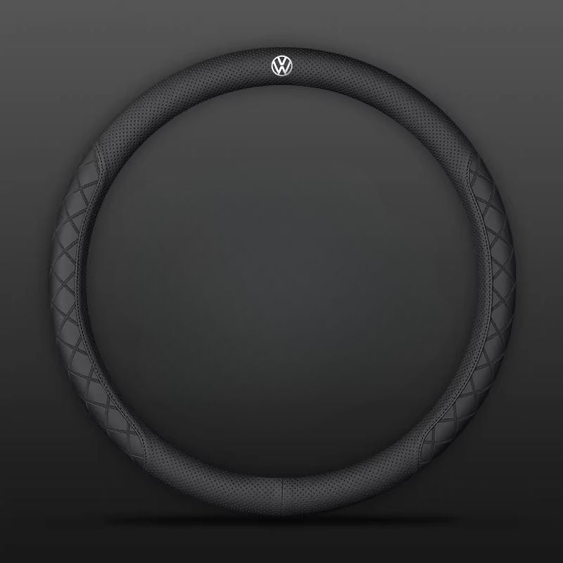 Load image into Gallery viewer, Volkswagen PU Leather Steering Wheel Cover with Heat-Pressed Embossed Texture For Volkswagen Magotan, Passat, ID.4, Lavida, Golf, CC, Teramont, Tiguan L
