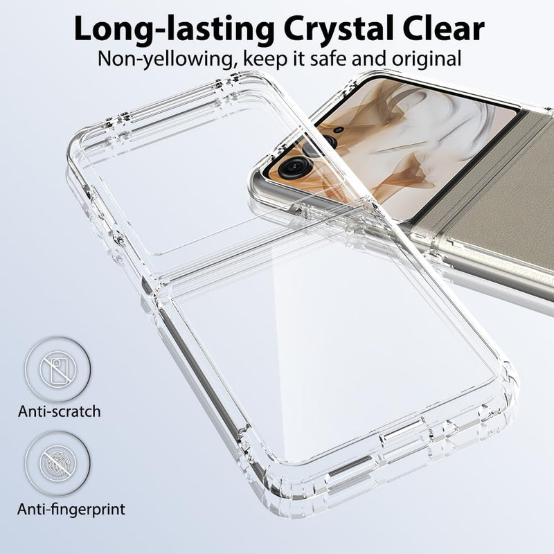 Load image into Gallery viewer, Motorola Moto Razr 2024 - AirPillow Cushion Transparent Soft Clear TPU Case With 2PC 9H Tempered Glass Screen Protector
