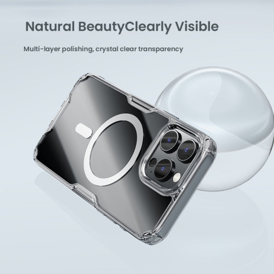 [Magsafe Compatible] Apple iPhone 16/Plus/Pro/Max - NILLKIN Ultra Clear Magsafe PC + TPU Phone Case