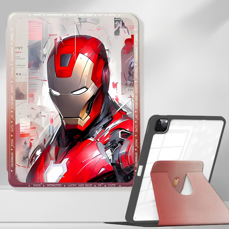 Load image into Gallery viewer, [Built-in Pen Slot] Apple iPad Mini 6/7 8.3'' 6/7th Gen (2021/2024) Iron Man Smart 360° Degree Rotate Stand Shockproof Flip Cover Case - i-Station Mobile Phone &amp; Electronic Device Repair and Accessories
