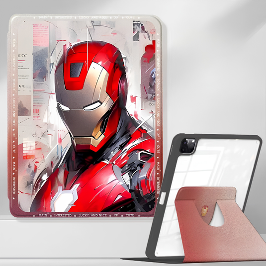 [Built-in Pen Slot] Apple iPad Mini 6/7 8.3'' 6/7th Gen (2021/2024) Iron Man Smart 360° Degree Rotate Stand Shockproof Flip Cover Case - i-Station Mobile Phone & Electronic Device Repair and Accessories