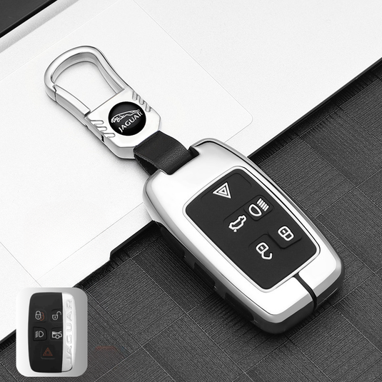 Jaguar Zinc Alloy + Silicone Smart Car Key Fob Case Cover For XEL, XJ, F-PACE, XFL, E-PACE, XE, XF, F-TYPE - i-Station Mobile Phone & Electronic Device Repair and Accessories