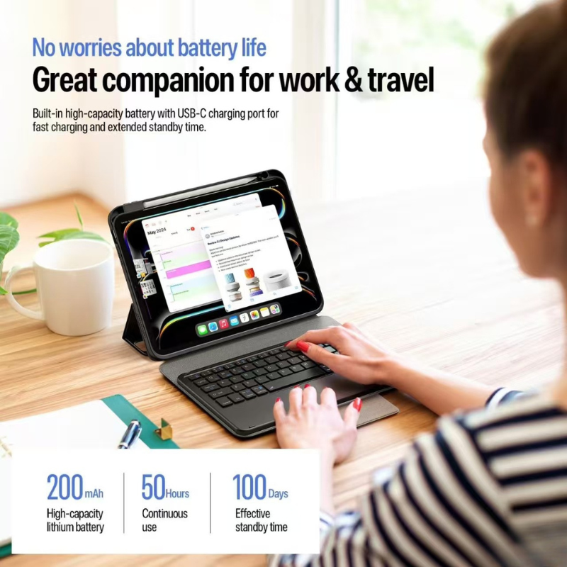 Load image into Gallery viewer, [With Touchpad] Apple iPad 10.9/11'' 10/11th Gen (2022/2025) Detachable Standalone Wireless Keyboard Case - i-Station Mobile Phone &amp; Electronic Device Repair and Accessories
