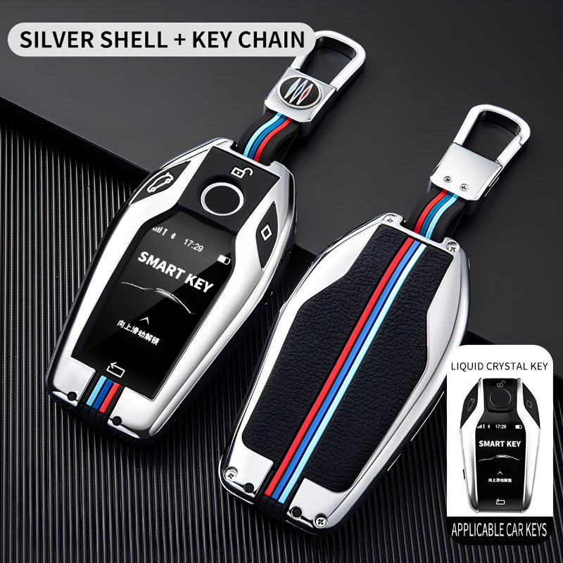 Load image into Gallery viewer, BMW Metal Shell &amp; Soft Silicone Full Protection Car Key Fob Case Cover For 5, 6, 7 Series, X3, X5, X6, X7 - i-Station Mobile Phone &amp; Electronic Device Repair and Accessories
