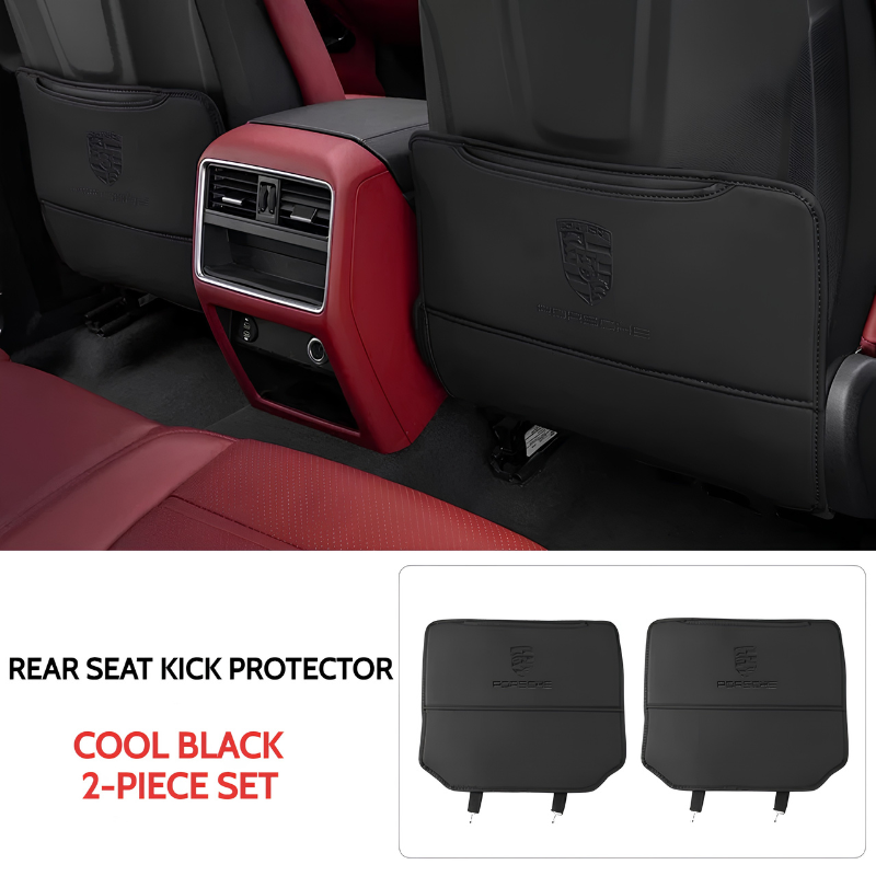 Load image into Gallery viewer, Porsche Seat Back Protector Mat – Anti-Kick Pad with Storage For New Cayenne, Macan, Panamera

