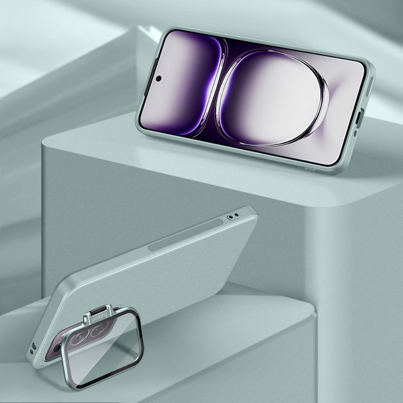 Load image into Gallery viewer, OPPO Reno12/Pro - PC Material Transparent Lens Cover Stand Protection Case
