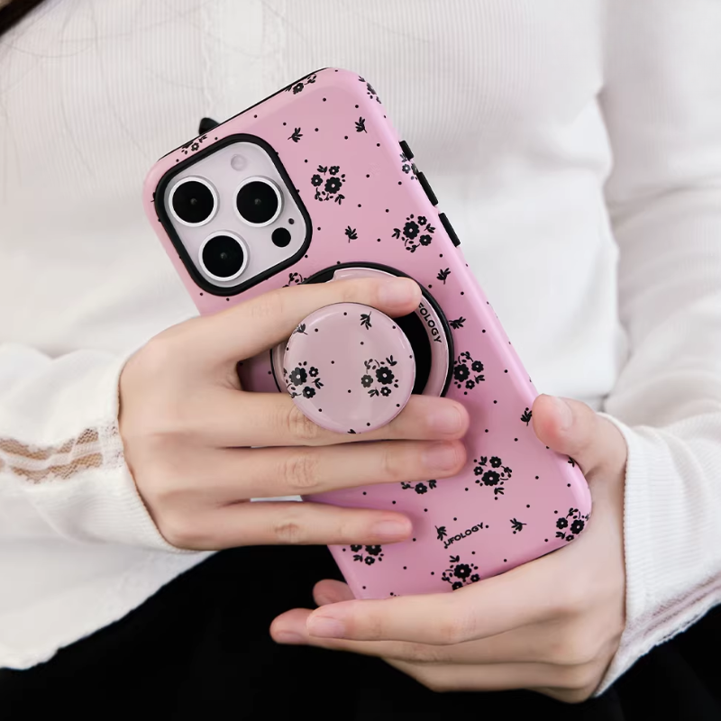 Load image into Gallery viewer, [Magsafe Compatible] Apple iPhone 17/Pro/Max - Ditsy Floral Design 2-in-1 Shockproof Phone Case with Stand
