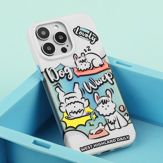 Apple iPhone 14/Pro/ Pro Max Manga cat design style Shockproof Fashion Series Case