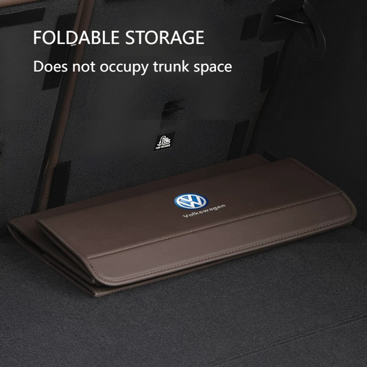 Volkswagen Microfiber Leather Car Trunk Storage Box for Tiguan, Golf, T-Roc, Amarok, Passat, Touareg, Taos, Atlas, ID.3, ID.4