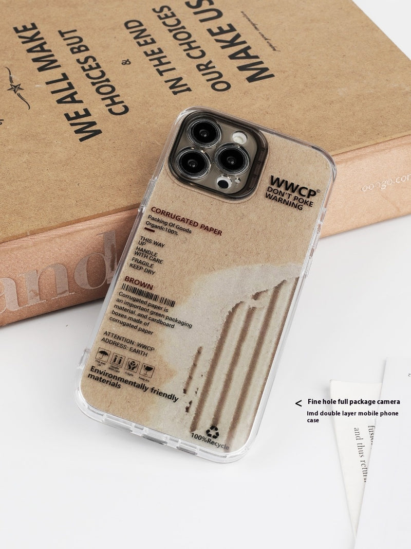 Load image into Gallery viewer, Apple iPhone 16/Pro/Pro Max brown vintage kraft paper English label design style Shockproof Fashion Series Case
