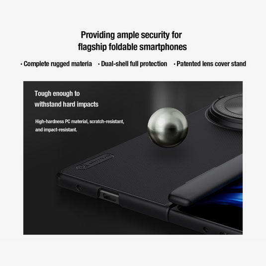 OPPO Find N3 (CPH2499) - Super Matte Shield Flip Style Lens Camera Stand Protective Case