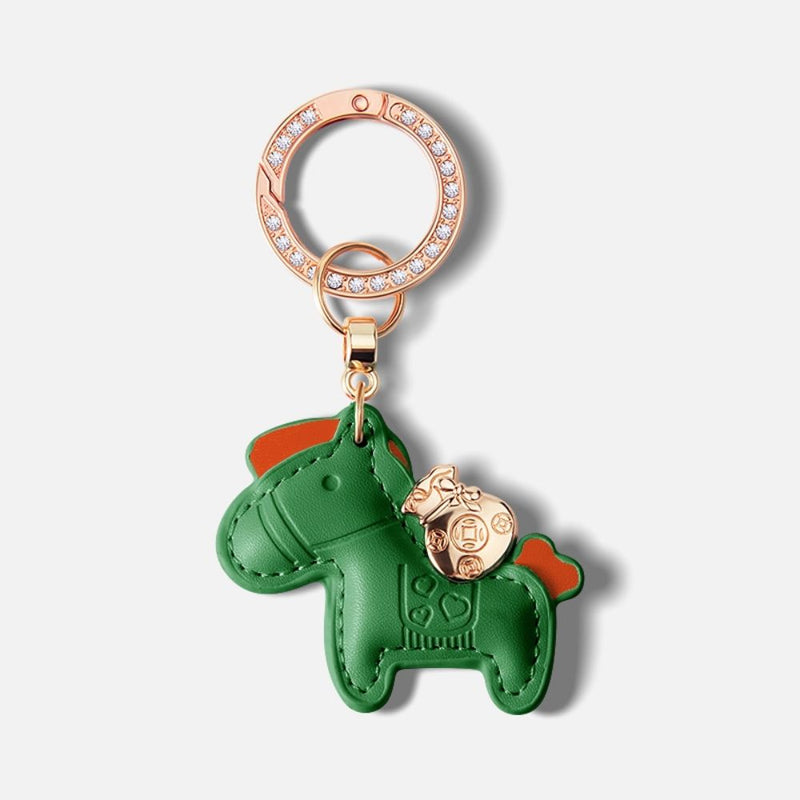 Load image into Gallery viewer, Hinne Personalized Creative Leather Keychain Rhinestone Charm &amp; Pendant
