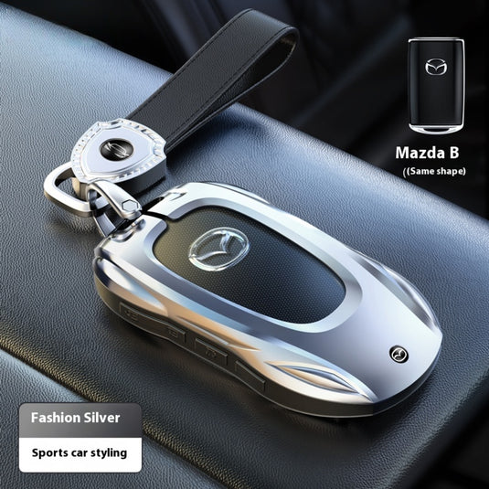 Mazda Stylish Metal Car Key Protective Case For CX-5, CX-3, CX-30, CX-8, MX-5, Mazda3,6