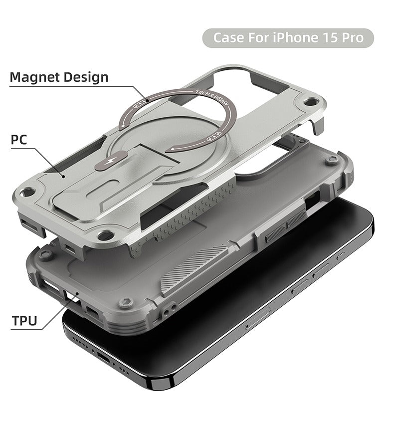 Load image into Gallery viewer, [Magsafe Compatible][Built-in Stand] Apple iPhone 13/Pro/Pro Max military-grade shockproof Heavy Duty Series Case
