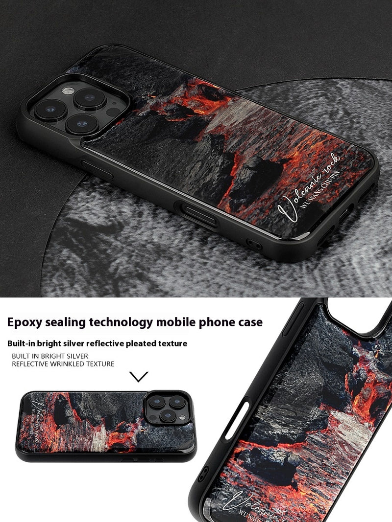 Load image into Gallery viewer, Apple iPhone 16/Pro/ Pro Max Volcanic magma design style with glossy finish Shockproof Fashion Series Case
