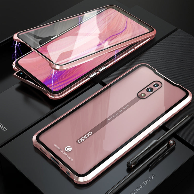 Load image into Gallery viewer, OPPO Reno12/Pro/12 F 4G/5G - Magnetic Transparent Tempered Glass Shockproof Case
