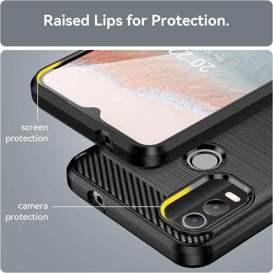 Nokia C21 Plus - Shield Shockproof Rugged Heavy Duty Case With 2PC 9H Tempered Glass Screen Protector