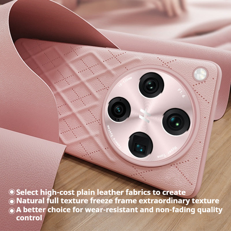 Load image into Gallery viewer, OPPO Find X8/Pro Diamond Pattern Plain Leather Shockproof Essentials Series Case
