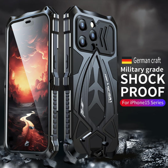 [Military-Grade Protection] [Metal Frame Bumper] Apple iPhone 14 / 14 Plus / 14 Pro / 14 Pro Max - Heavy Duty Shockproof Series Phone Case