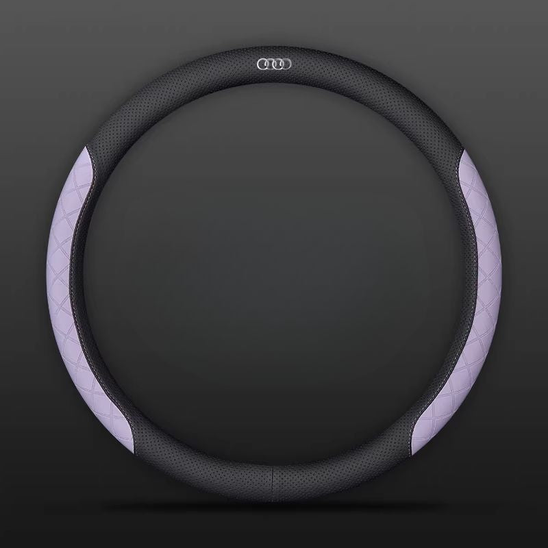 Load image into Gallery viewer, Audi PU Leather Steering Wheel Cover with Heat-Pressed Embossed Texture For A5, A6, A7, A8L, Q2L, Q3, Q4, Q5L, Q7, Q8
