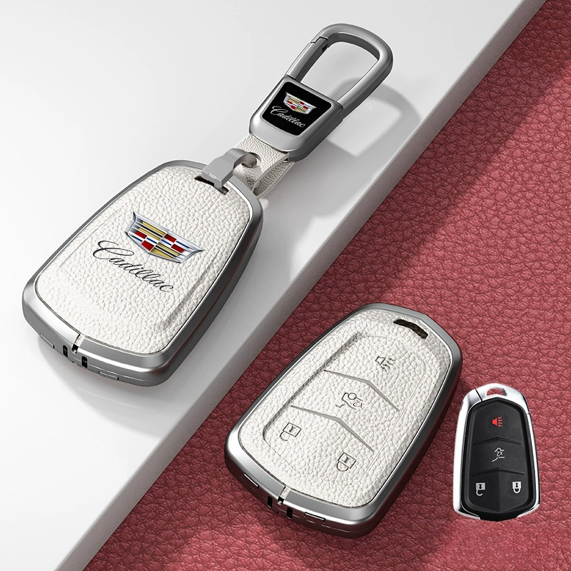 Load image into Gallery viewer, Cadillac Zinc Alloy + Leather Protection Car Key Fob Case Cover For XT5, TS-L, CT6, XT4, XTS - i-Station Mobile Phone &amp; Electronic Device Repair and Accessories
