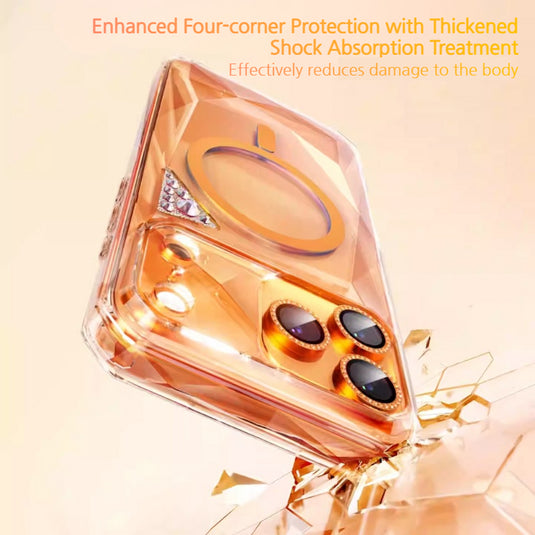 [Magsafe Compatible] Apple iPhone 17 Pro/ Pro Max - Kingxbar Iridescent Sparkle Airbag Shockproof Case