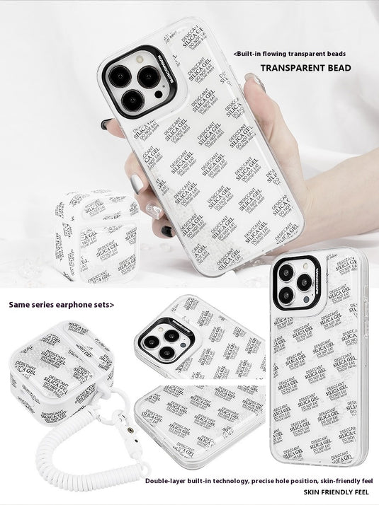 [Built-in Flowing Beads] Apple iPhone 14/Pro/Pro Max Creative Desiccant Design Phone Case Shockproof Fashion Series Case